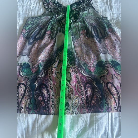 Sienna Rose sheer tunic tank Size Medium multicolor. - Picture 8 of 9
